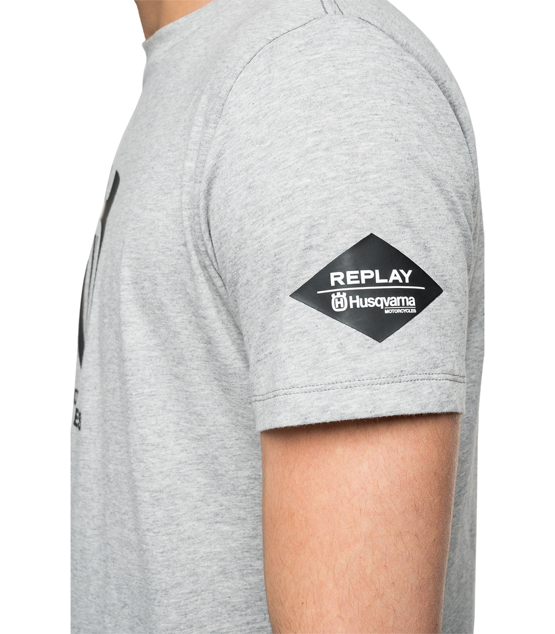 オーガニックコットン Tシャツ REPLAY FOR HUSQVARNA 詳細画像 グレーメランジ 6